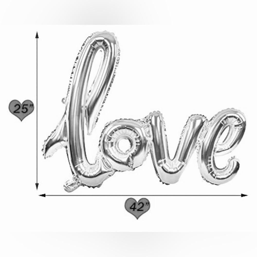 LOVE Large hot pink Balloon Banner